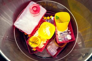 medical waste types disposal container