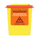 A bin used for collecting sharps