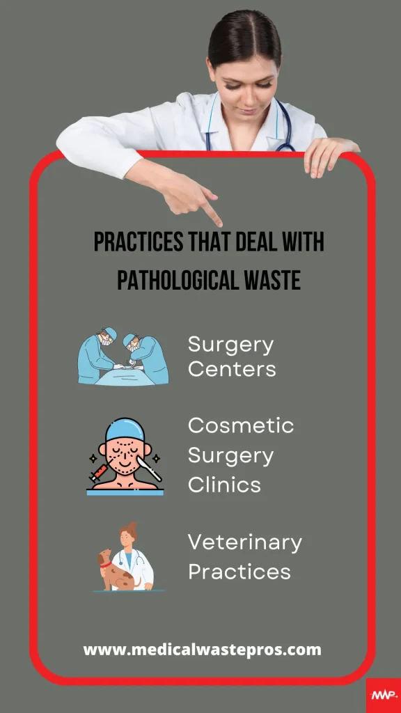 medical practices that commonly produce pathological waste