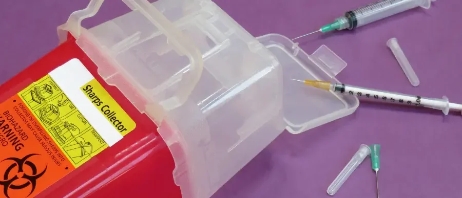 A Sharps Container Should Be Replaced When?